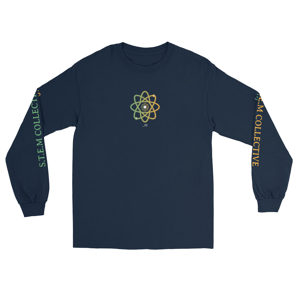 "DNA_01" - Premium Long Sleeve - Navy