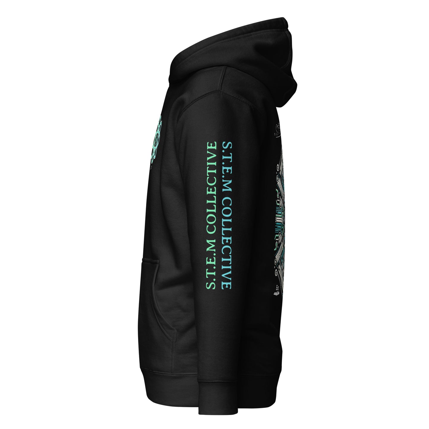 "Circuit_01" - Premium Hoodie - Black