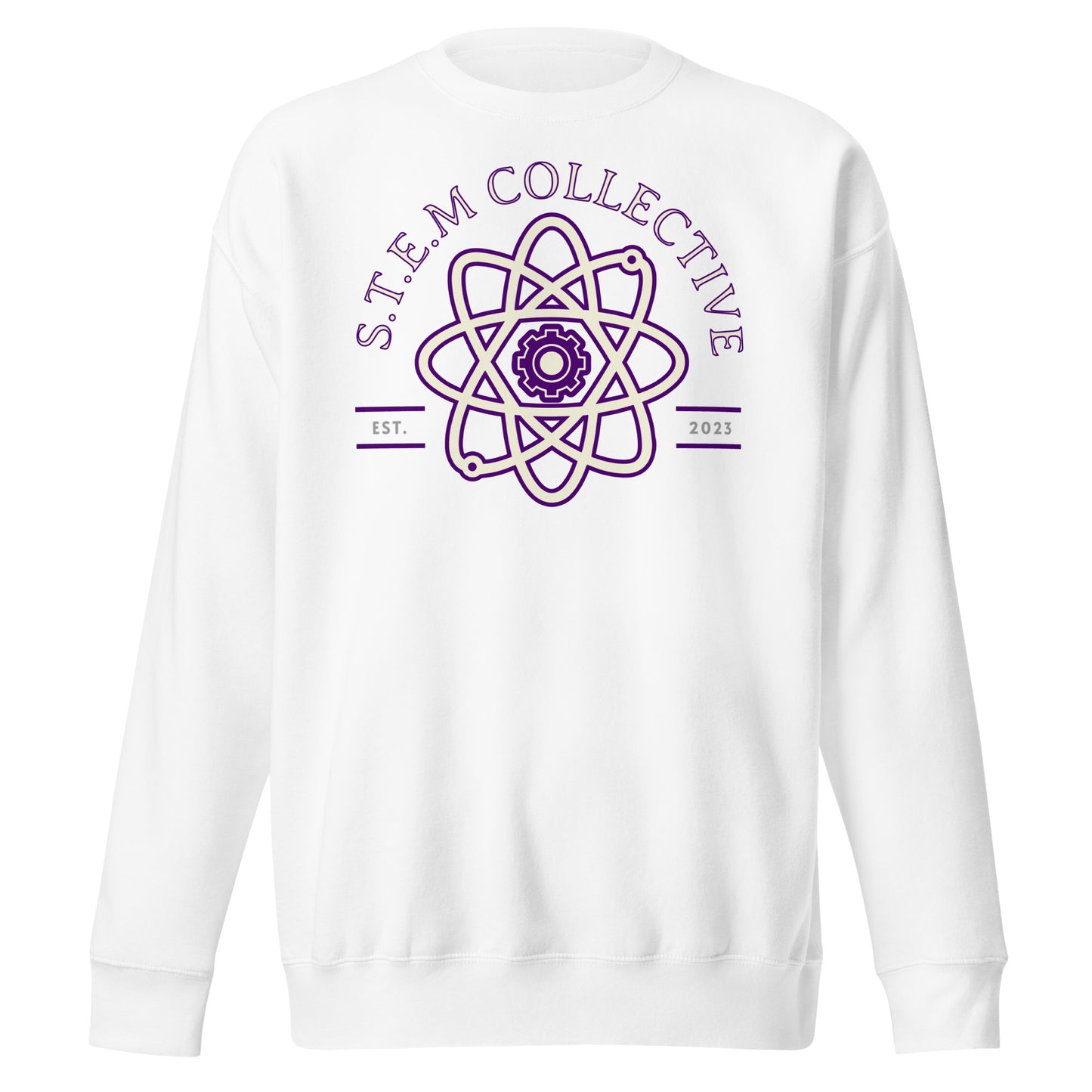 Logo Premium College Crewneck - White