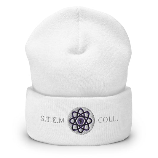 Logo Embroidered Beanie - White