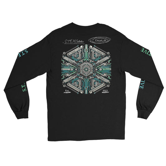 "Circuit_01" - Premium Long Sleeve - Black