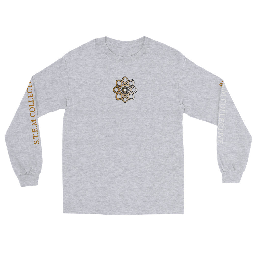 "Fibonacci_01" - Premium Long Sleeve - Grey