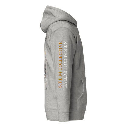 "Fibonacci_01" - Premium Hoodie - Grey