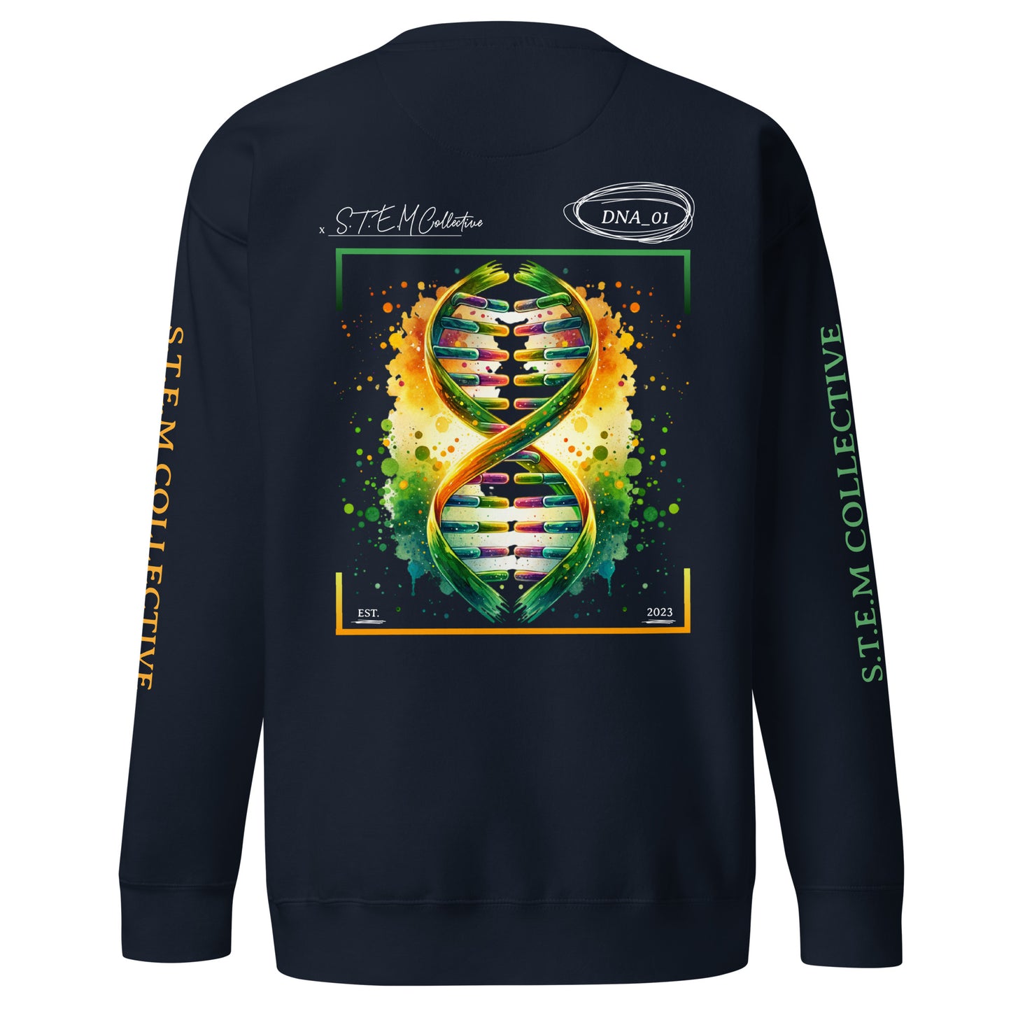 "DNA_01" - Premium Crewneck- Navy
